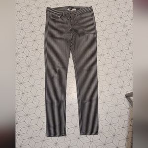 H & M stripped jeans size 8